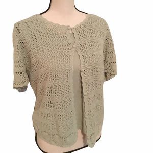 Croft&Barrow sweater peas green grey pl 2 piece